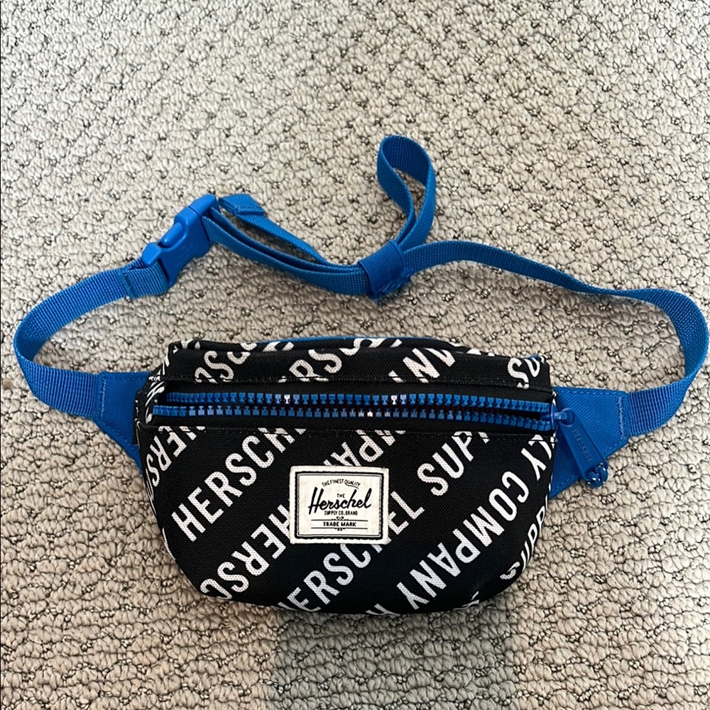 Herschel Supply Company Black and Blue Waist Bag